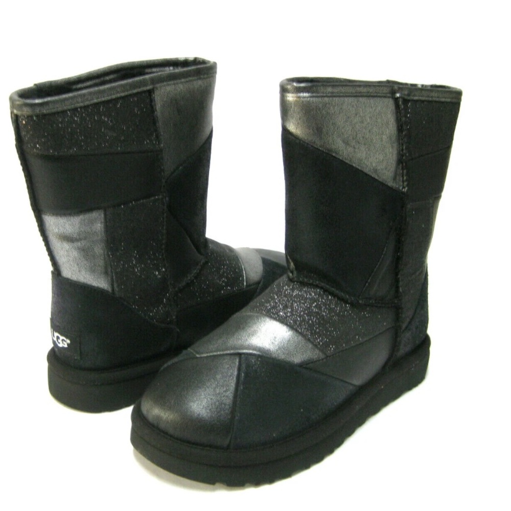 UGG Glitter Patchwork Suede Sheepskin Boots Size US 7. Excellent condition!